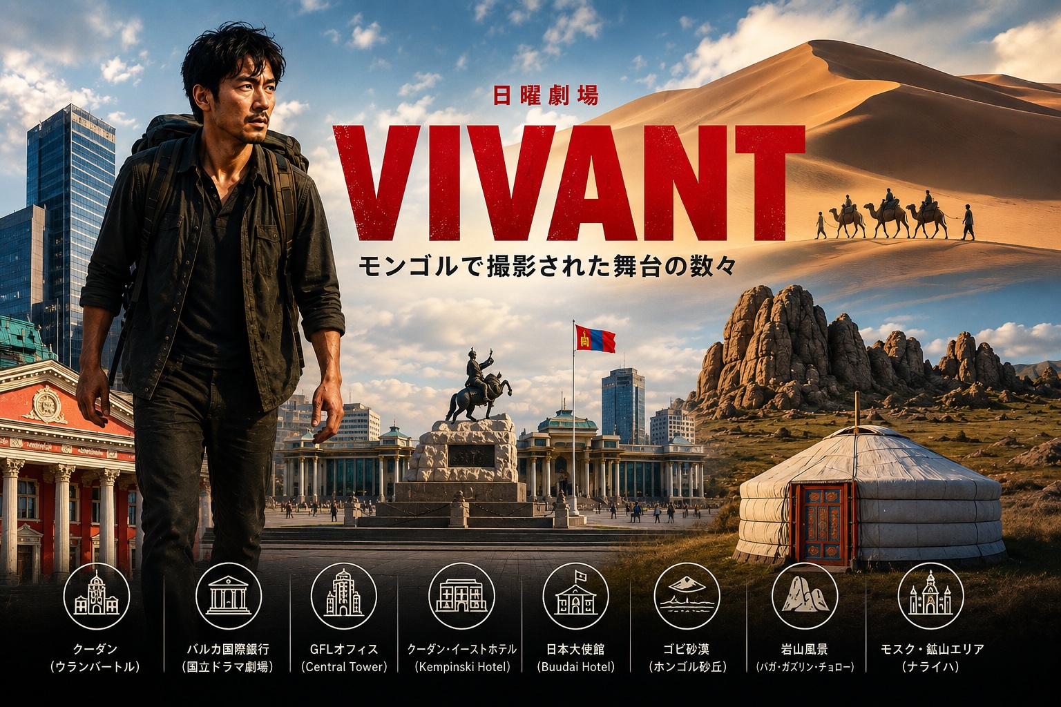 日本の人気ドラマ『VIVANT』のモンゴルロケ地｜架空の国「バルカ」の舞台を巡る旅