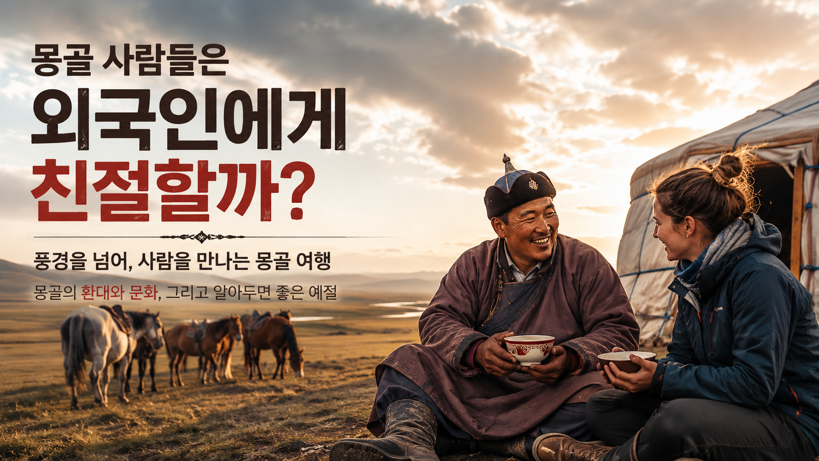 몽골 사람들은 외국인 관광객에게 친절할까요? 몽골 사람과 환대 문화 이야기