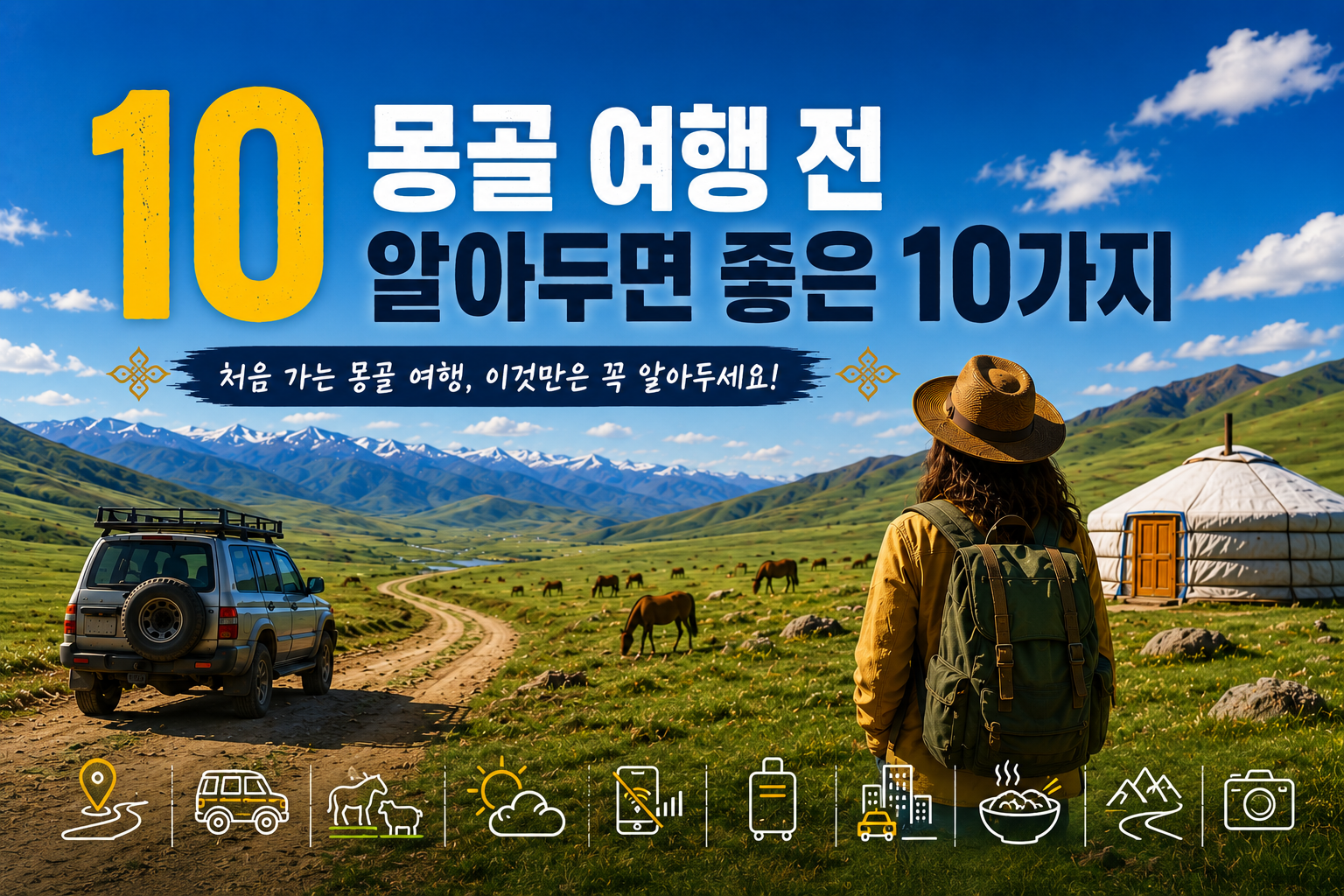 몽골 여행 전 알아두면 좋은 10가지 – 처음 방문하면 놀랄 수 있는 몽골의 일상