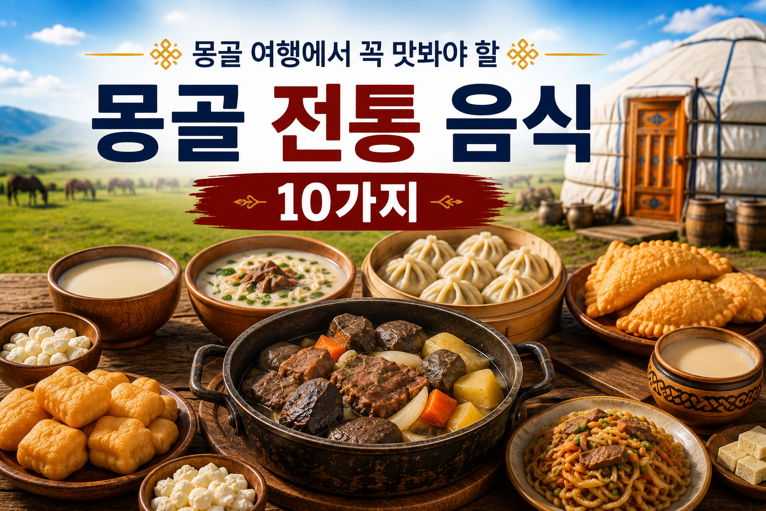 몽골 음식은 어떤 맛일까요? 꼭 먹어봐야 할 몽골 전통 음식 10가지