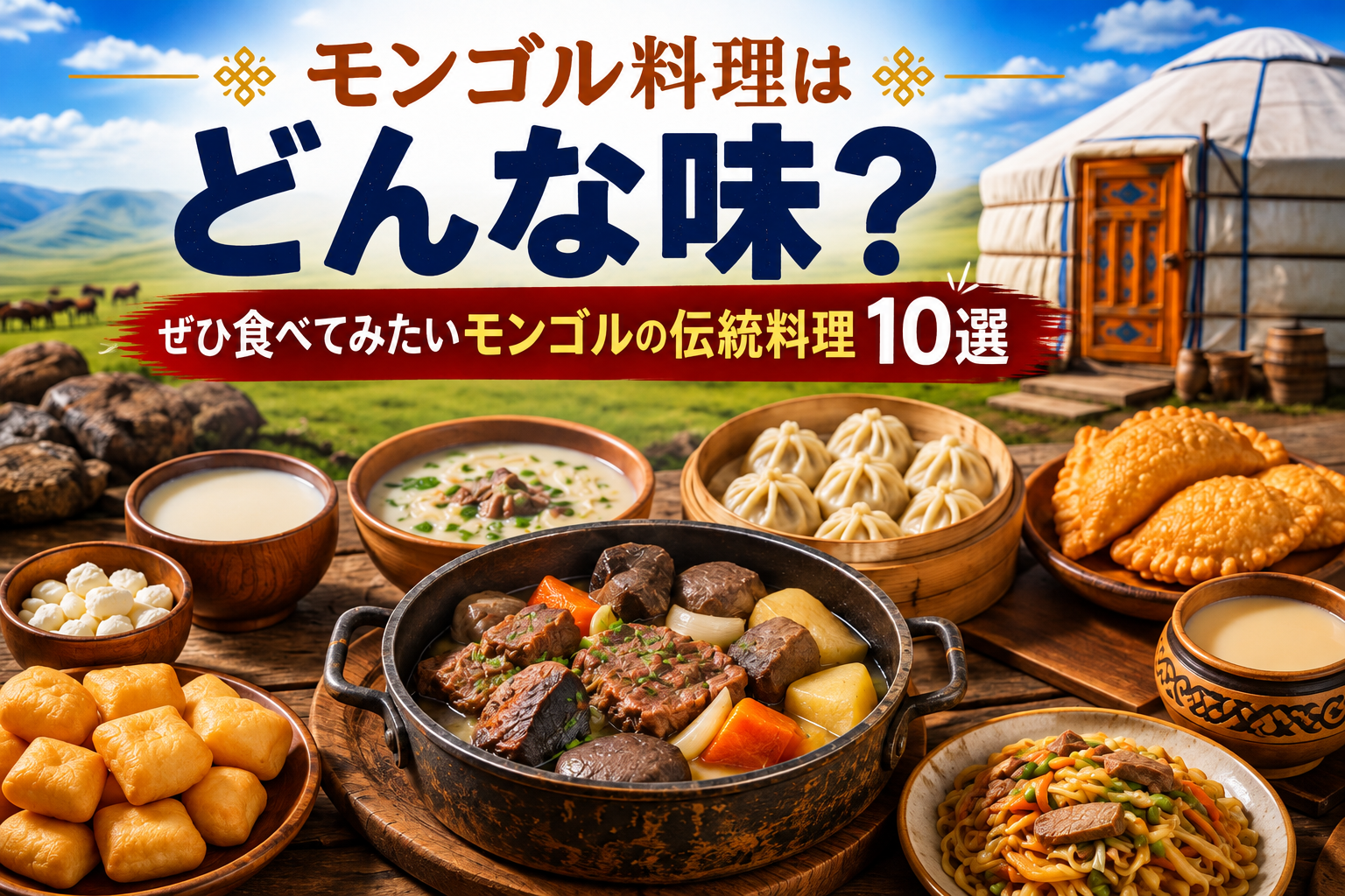 モンゴル料理はどんな味？旅行中にぜひ食べたい伝統料理10選