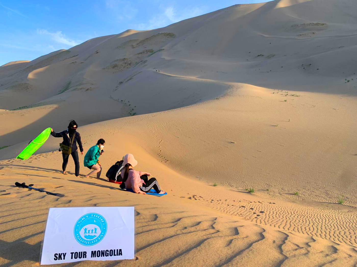 Sandboarding at Khongor Sand Dunes | VIVANT Desert Adventure